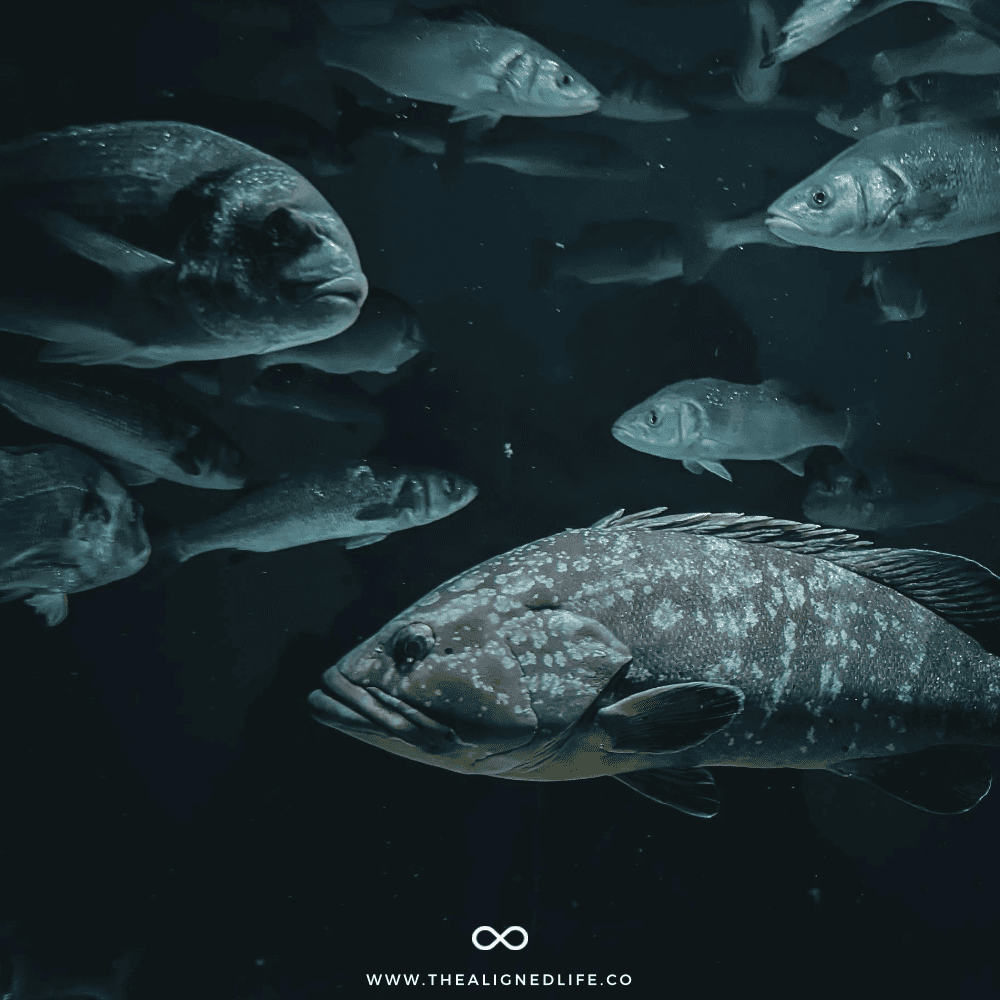 fish swimming in dark water | Pisces Season Report: Journal Prompts, Ritual Ideas & More | The Aligned Life Manifestation Blog