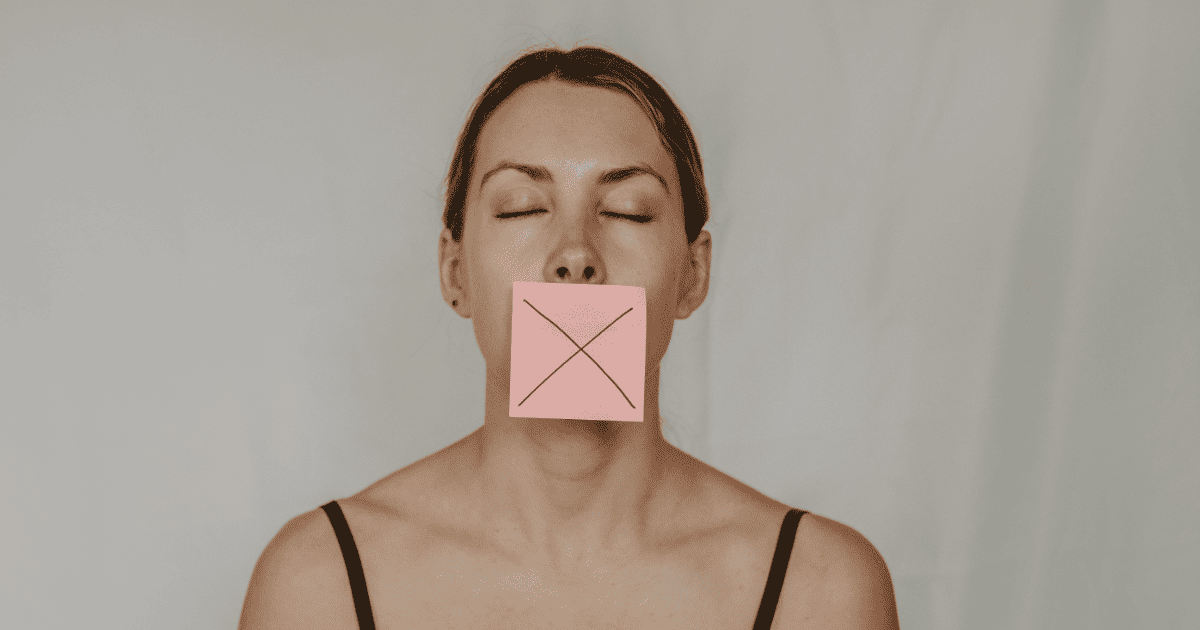 woman with a post it note over her note | Stop Someone From Manifesting You | The Aligned Life Manifestation Blog