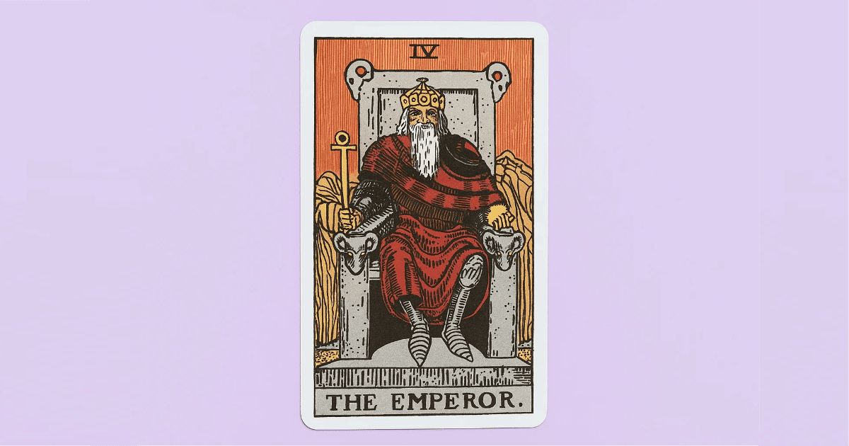 The Emperor tarot card from the Rider Waite deck | The Emperor Tarot Card Meaning & Guide