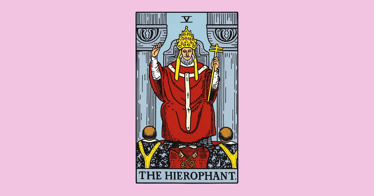 the Hierophant tarot card from Rider Waite deck | The Hierophant Tarot Card Meaning & Guide