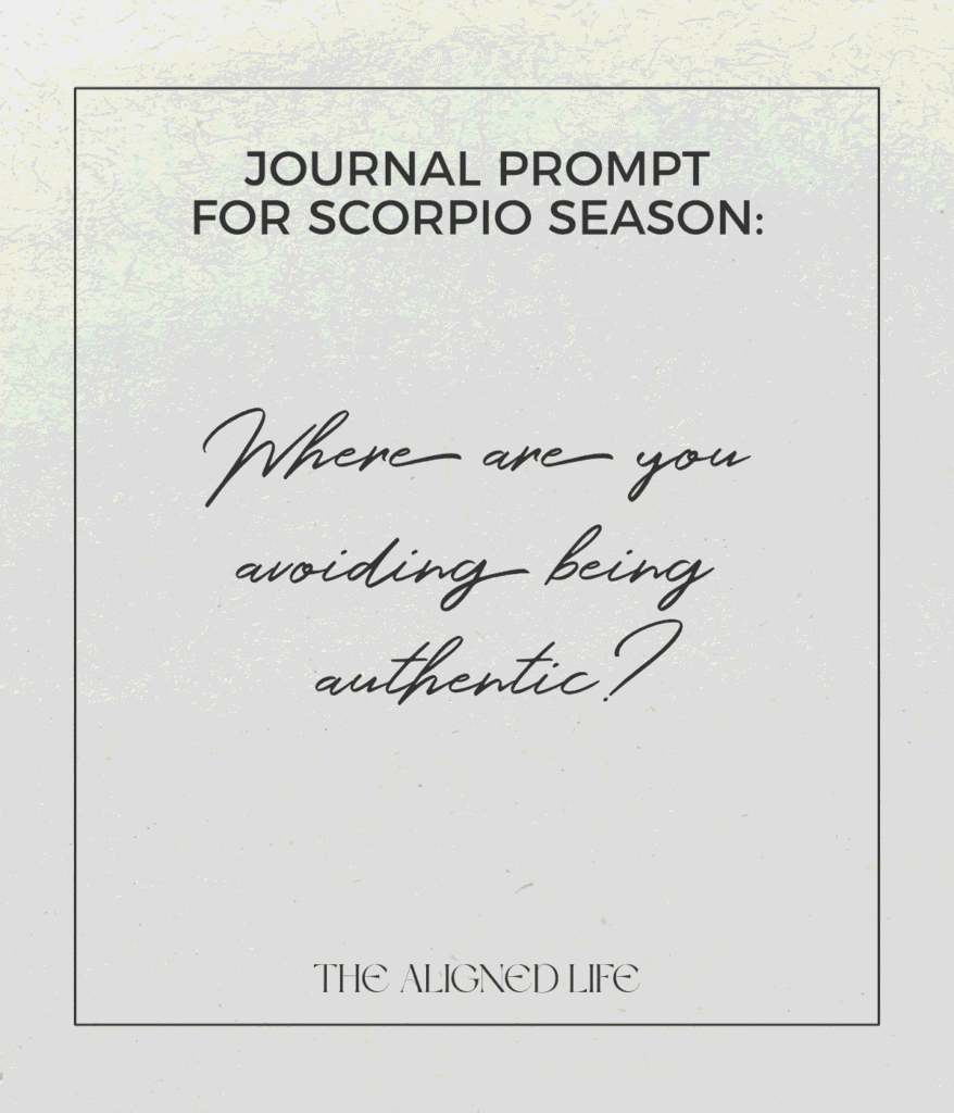 Scorpio Season Journal Prompt