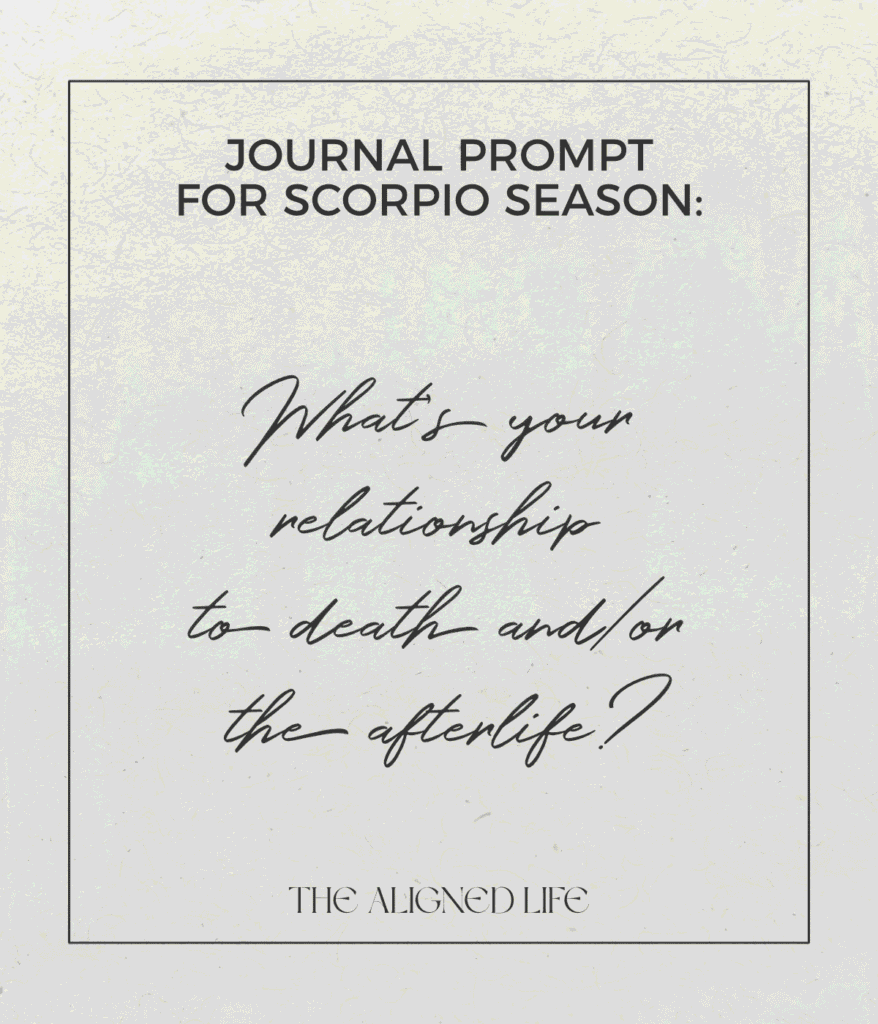 Scorpio Season Journal Prompt